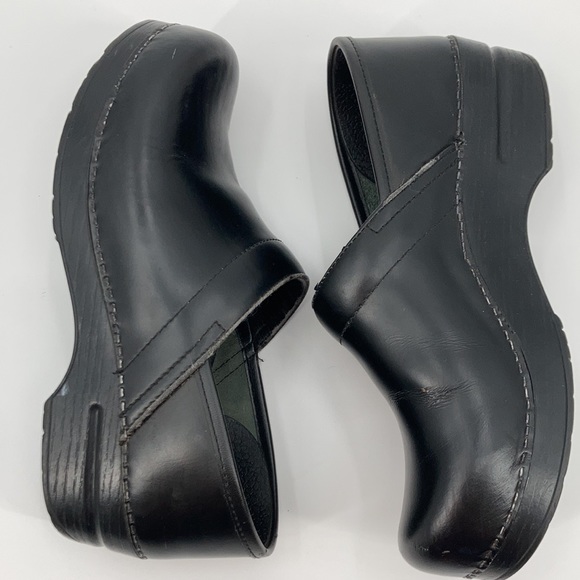 DANSKO Classic Comfort Black Leather Work Clog Shoes 39 - Picture 15 of 16
